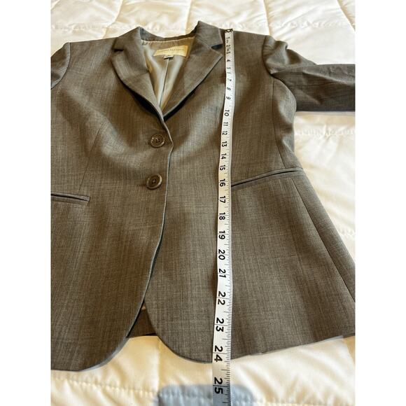 Banana Republic Blazer Womens 6 Tan Wool Blend Stretch 2 Button Classic Career - Picture 5 of 11